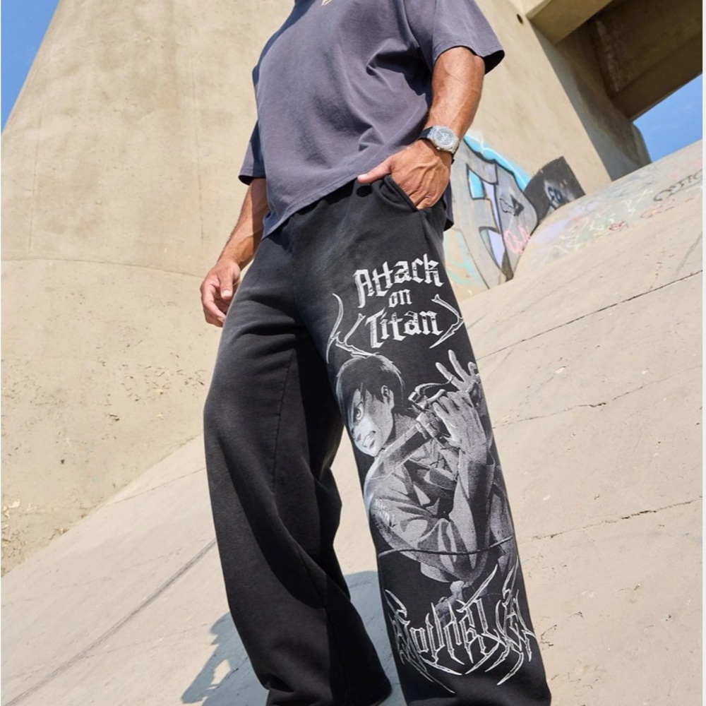 YoungLA 2128 AOT Eren Sword baggy joggers